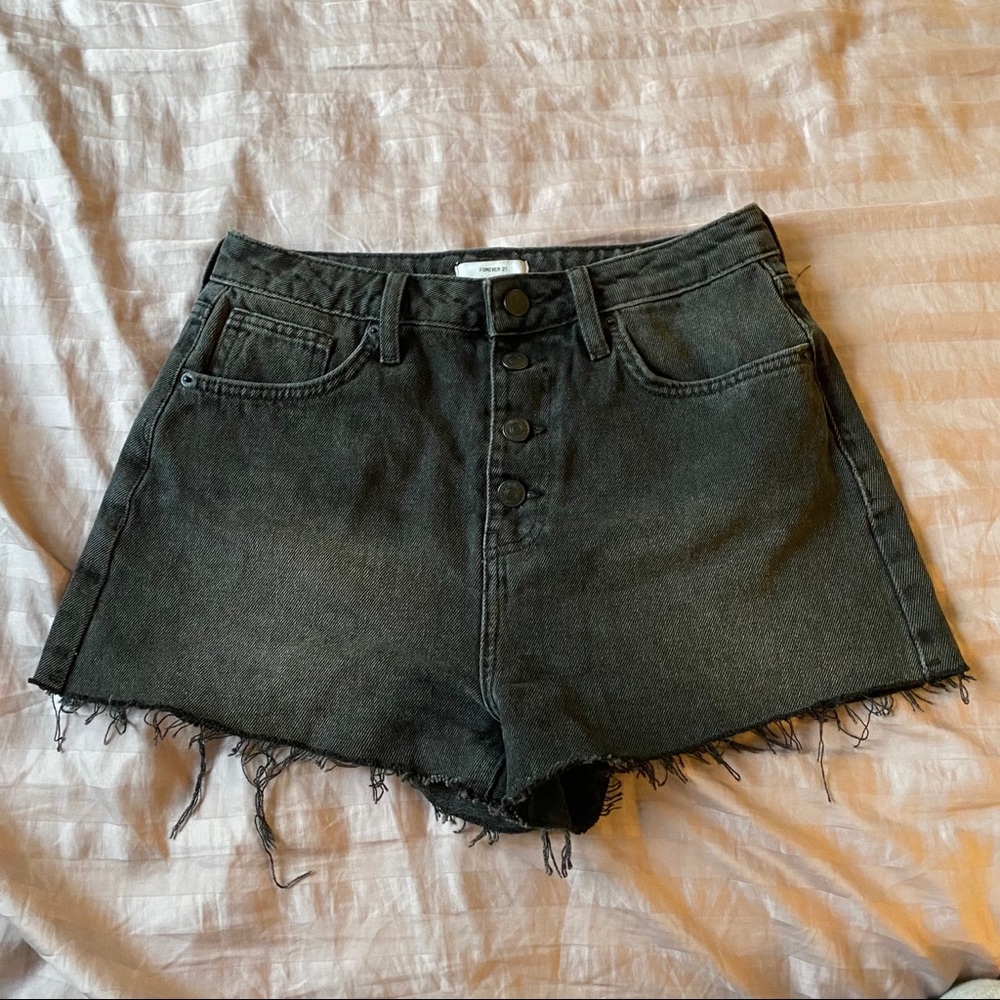Brand new forever 21 black jean shorts